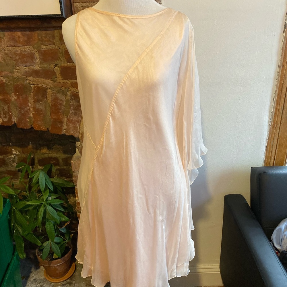 Leon Max Pale Pink 100% silk dress